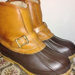 L.L. Bean Tan and Brown Ankle Boots